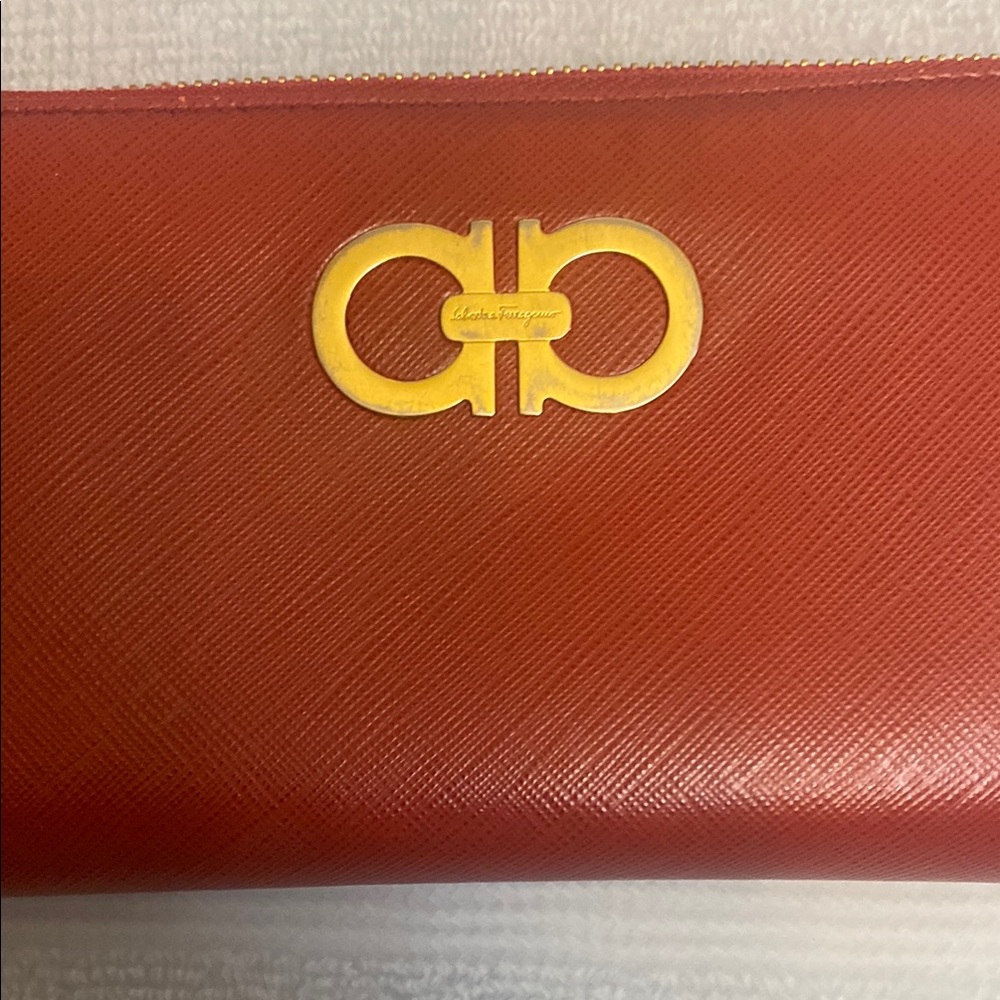 Salvatore Ferragamo wallet with Gold Accent